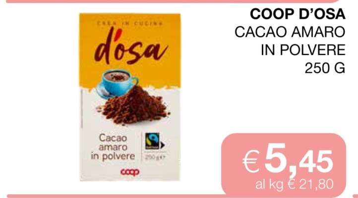 COOP D’OSA CACAO AMARO IN POLVERE 250 G
