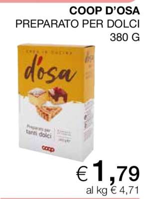COOP D’OSA PREPARATO PER DOLCI