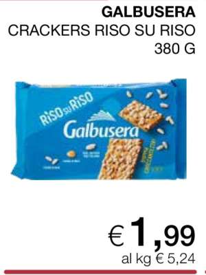 GALBUSERA CRACKERS RISO SU RISO
