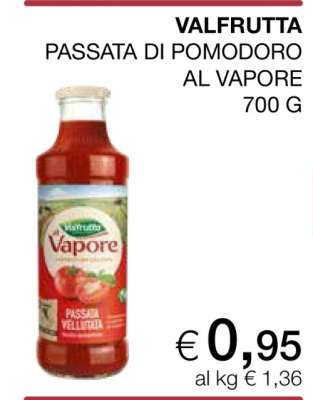 Valfrutta Passata di Pomodoro al Vapore