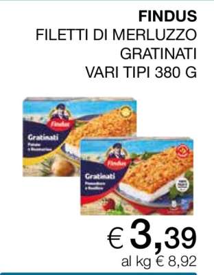 Findus Filetti di Merluzzo Gratinati