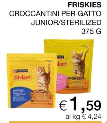 FRISKIES CROCCANTINI PER GATTO JUNIOR/STERILIZED
