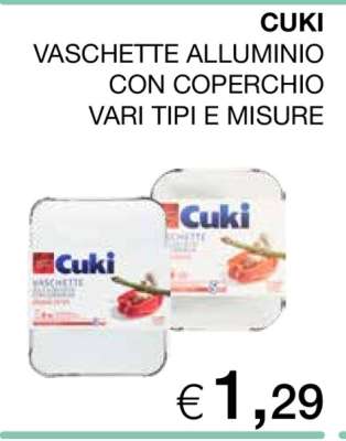 CUKI VASCHETTE ALLUMINIO CON COPERCHIO