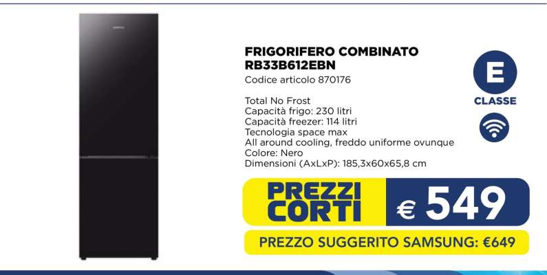 FRIGORIFERO COMBINATO RB33B612EBN