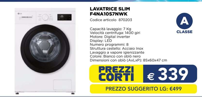 LAVATRICE SLIM F4NA10S7NWK