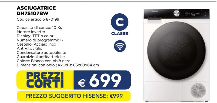 ASCIUGATRICE DH7S107BW
