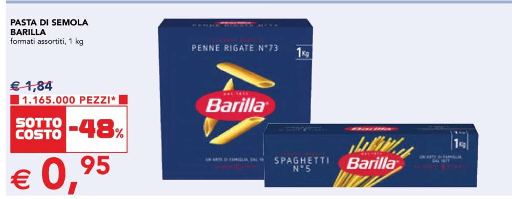 PASTA DI SEMOLA BARILLA