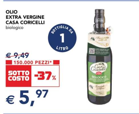 OLIO EXTRA VERGINE CASA CORICELLI biologico