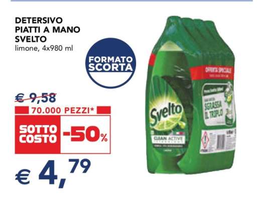 DETERSIVO PIATTI A MANO SVELTO