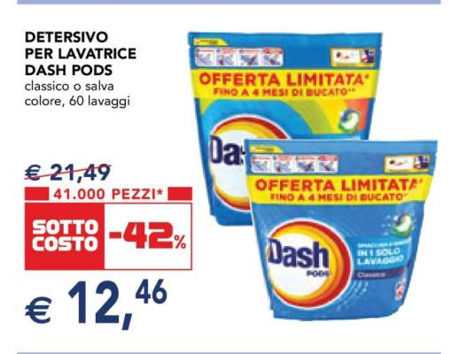 DETERSIVO PER LAVATRICE DASH PODS