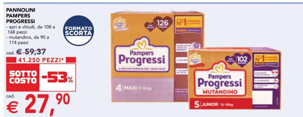 Pannolini Pampers Progressi