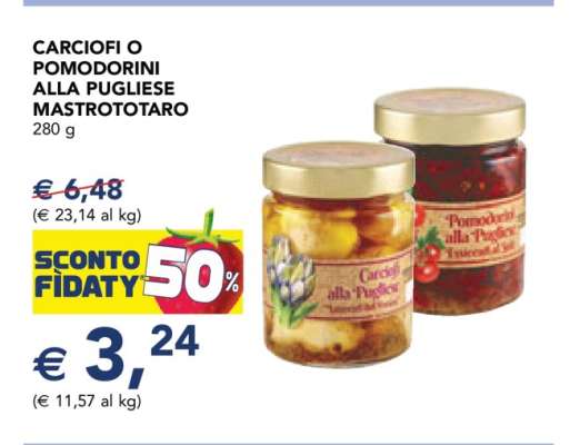 Carciofi o Pomodorini alla Pugliese Mastrototaro