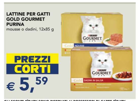 LATTINE PER GATTI GOLD GOURMET PURINA