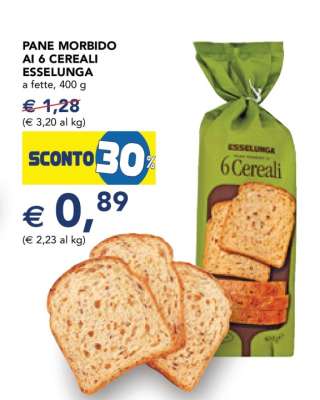 Pane Morbido ai 6 Cereali Esselunga
