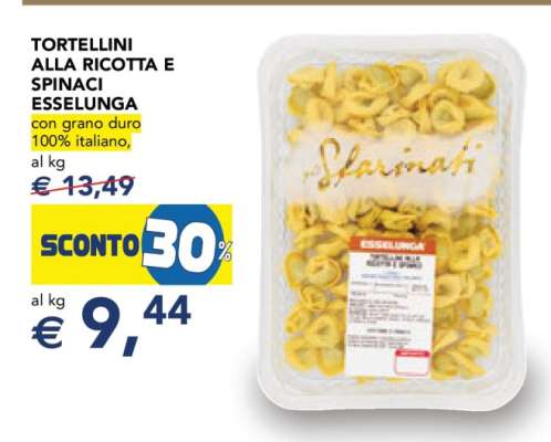 Tortellini alla Ricotta e Spinaci Esselunga