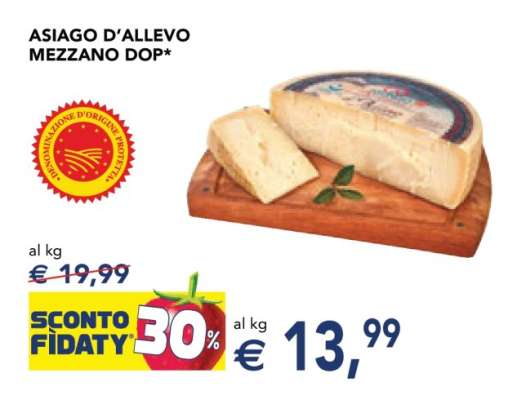 Asiago d'Allevo Mezzano DOP