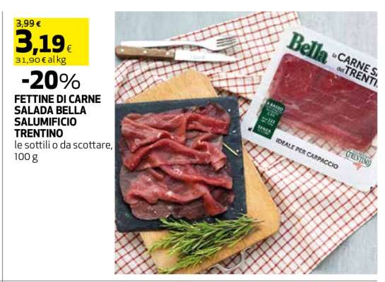 FETTINE DI CARNE SALADA BELLA SALUMIFICIO TRENTINO