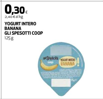 YOGURT INTERO BANANA GLI SPESOTTI COOP