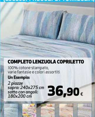 COMPLETO LENZUOLA COPRILETTO