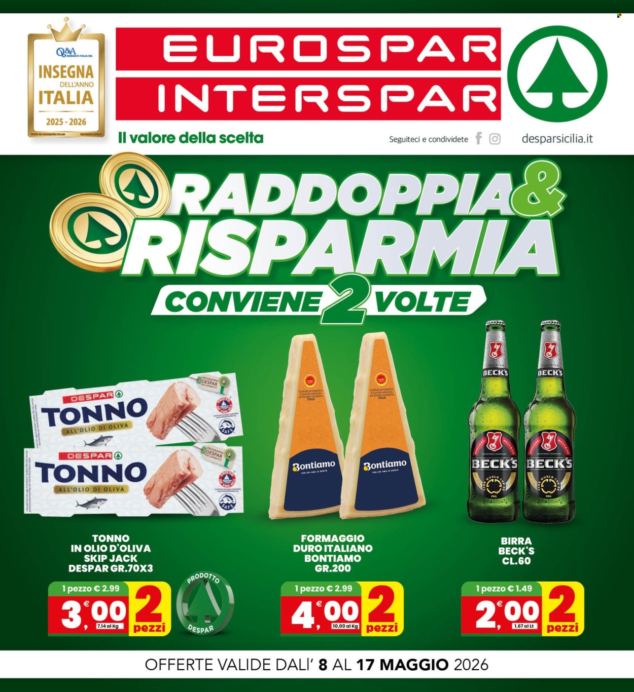Volantino Interspar - 8/5/2026 - 17/5/2026. Pagina 1