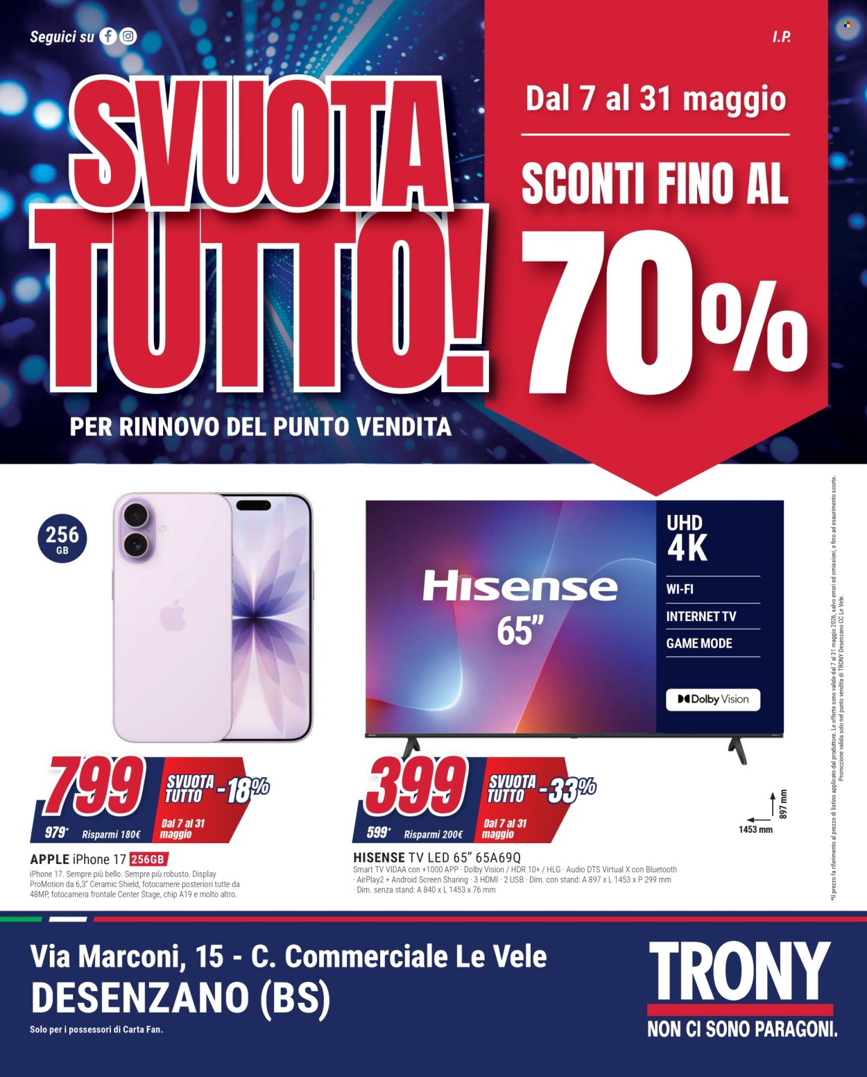 Volantino Trony - 7/5/2026 - 31/5/2026. Pagina 1