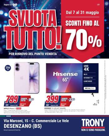 Volantino Trony - 7/5/2026 - 31/5/2026.