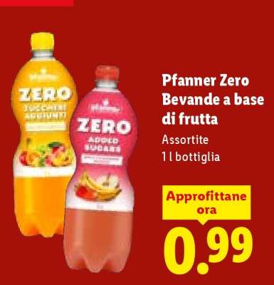 Pfanner Zero Bevande a base di frutta