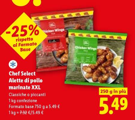 Chef Select Alette di pollo marinate XXL