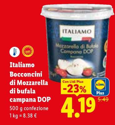 Italiamo Bocconcini di Mozzarella di Bufala Campana DOP