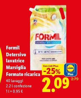 Formil Detersivo lavatrice Marsiglia