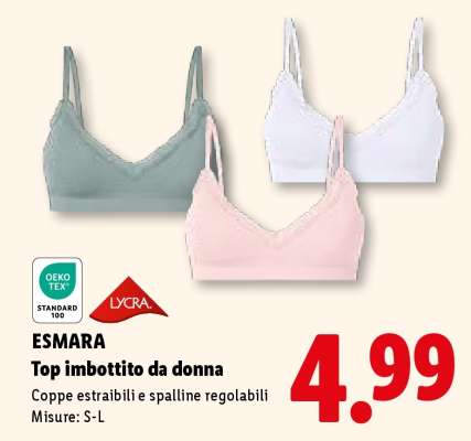 ESMARA Top imbottito da donna