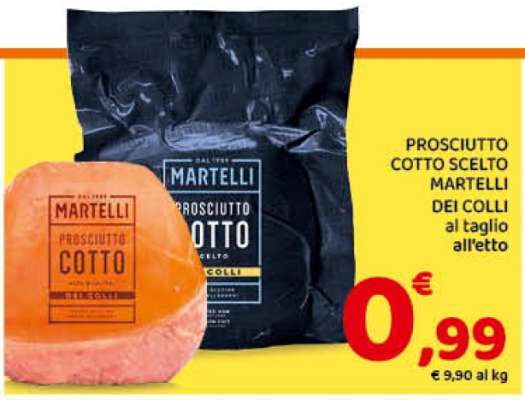 PROSCIUTTO COTTO SCELTO MARTELLI DEI COLLI