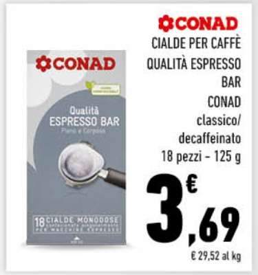 CONAD CIALDE PER CAFFÈ QUALITÀ ESPRESSO BAR
