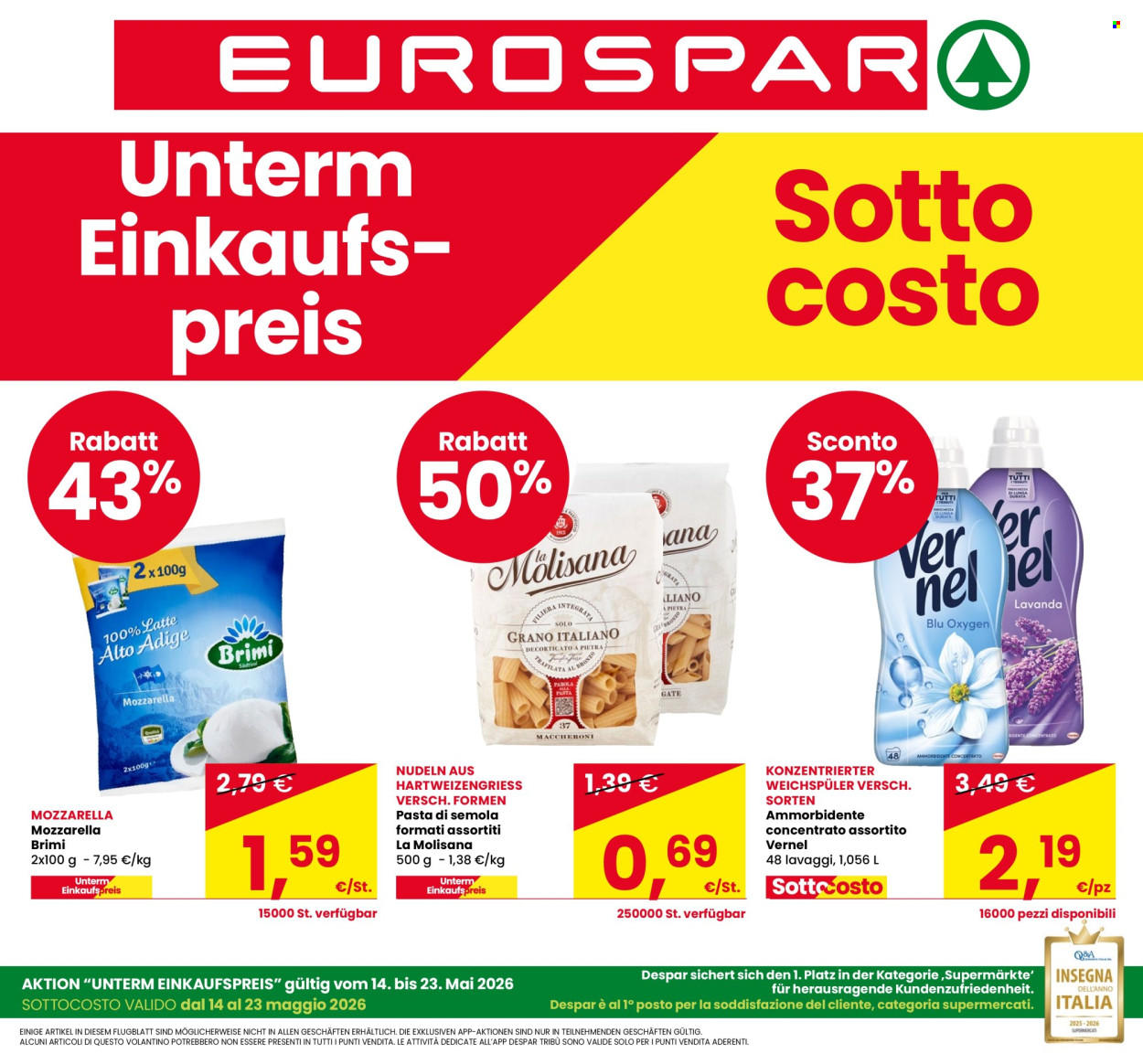 Volantino Eurospar - 14/5/2026 - 23/5/2026. Pagina 1