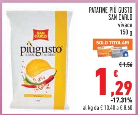 Patatine Più Gusto San Carlo