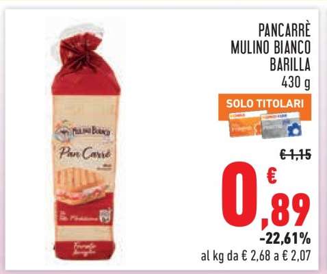 Pancarrè Mulino Bianco Barilla