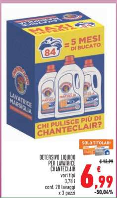 DETERSIVO LIQUIDO PER LAVATRICE CHANTECLAIR