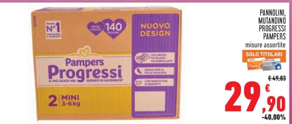 Pannolini, Mutandino Progressi Pampers