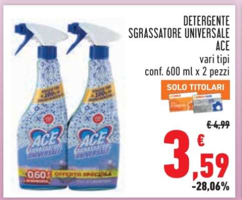 DETERGENTE SGRASSATORE UNIVERSALE ACE