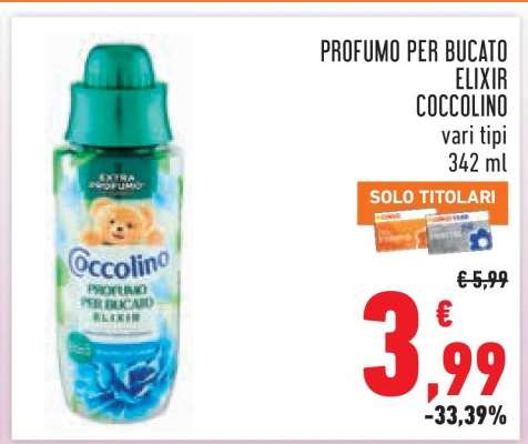 Profumo per Bucato Elixir Coccolino