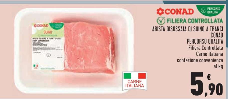 ARISTA DISOSSATA DI SUINO A TRANCI CONAD