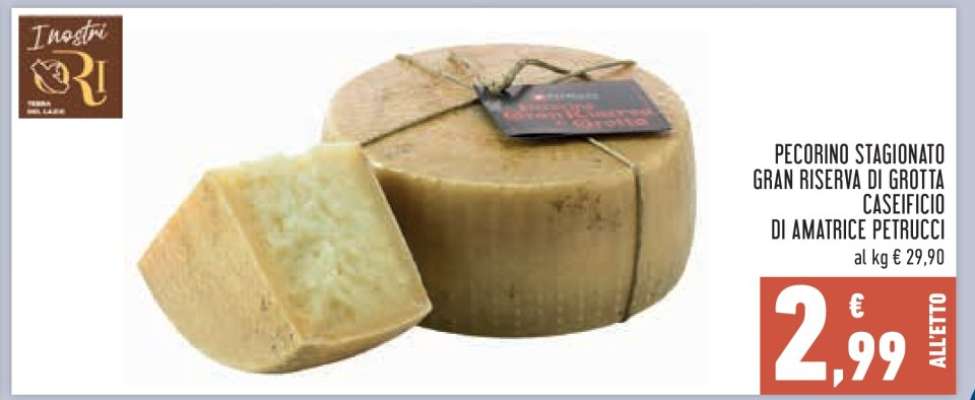 Pecorino Stagionato Gran Riserva di Grotta Caseificio di Amatrice Petrucci