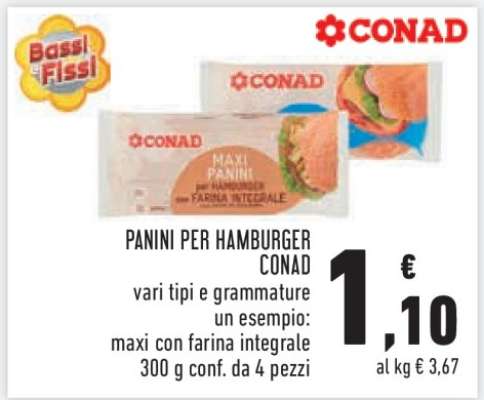 PANINI PER HAMBURGER CONAD
