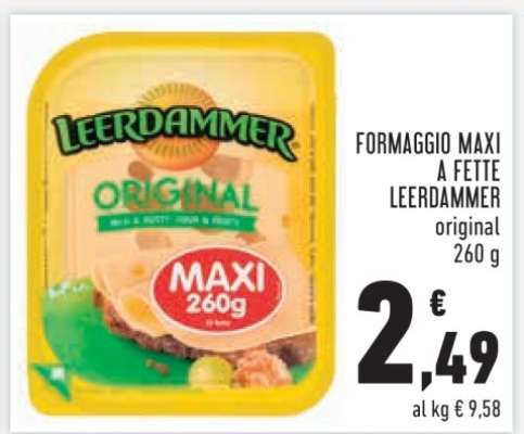 FORMAGGIO MAXI A FETTE LEERDAMMER