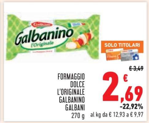 Formaggio Dolce L'Originale Galbanino Galbani