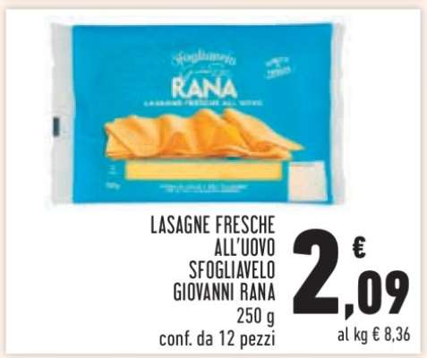 Lasagne Fresche all'Uovo Sfogliavelo Giovanni Rana
