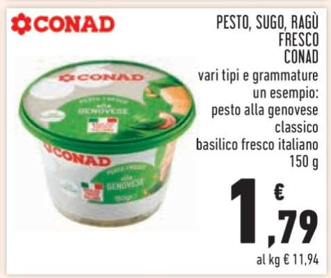 PESTO, SUGO, RAGÙ FRESCO CONAD