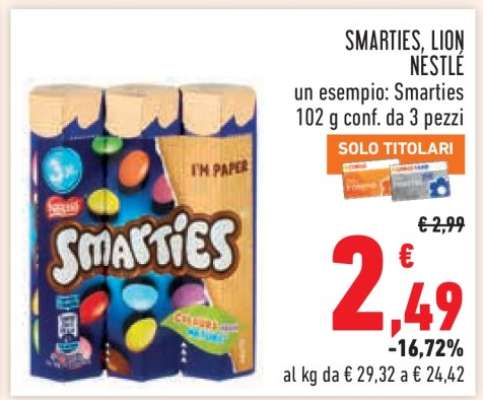 SMARTIES, LION NESTLÉ