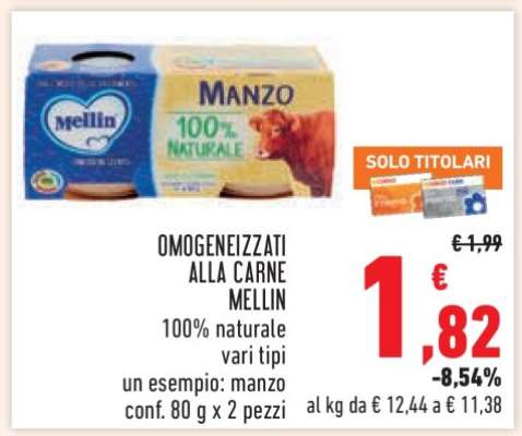 OMOGENEIZZATI ALLA CARNE MELLIN