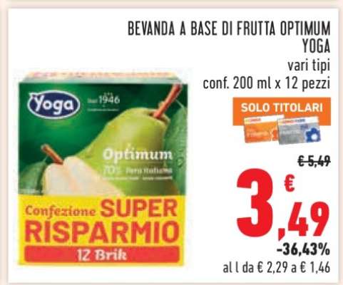Bevanda a base di frutta Optimum Yoga